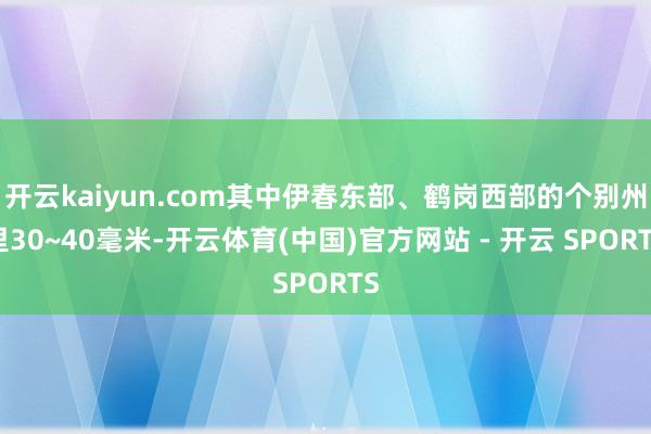 开云kaiyun.com其中伊春东部、鹤岗西部的个别州里30~40毫米-开云体育(中国)官方网站 - 开云 SPORTS