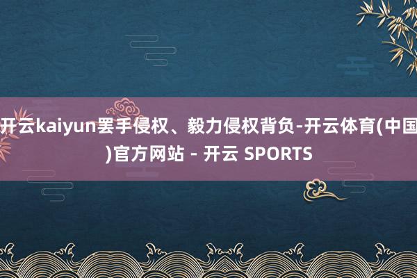开云kaiyun罢手侵权、毅力侵权背负-开云体育(中国)官方网站 - 开云 SPORTS
