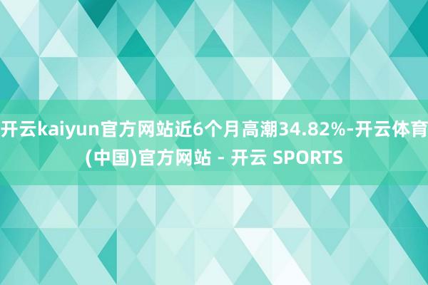 开云kaiyun官方网站近6个月高潮34.82%-开云体育(中国)官方网站 - 开云 SPORTS