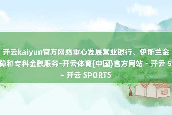 开云kaiyun官方网站重心发展营业银行、伊斯兰金融、保障和专科金融服务-开云体育(中国)官方网站 - 开云 SPORTS